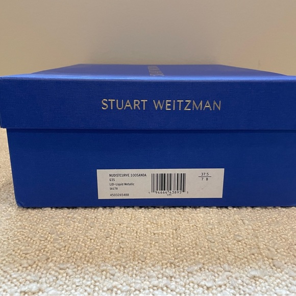 NEW Stuart Weitzman Nudistcurve Nudist Sandal Pump Red Metallic Leather Size 7 - Picture 5 of 13